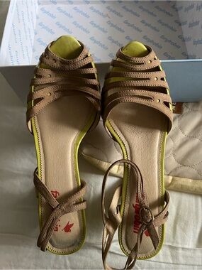 Vintage Farylrobin Peep Toe Platform Pumps Sandals